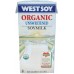 Westsoy Unsweetened Original Organic Soymilk (8x64 Oz)